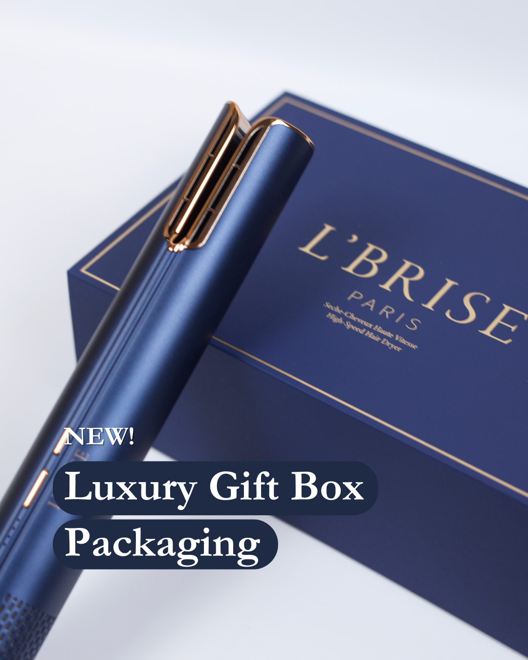 L'Brise HyperDRY™ Professional Hair Dryer (Luxury Aluminum / Ritz Blue)