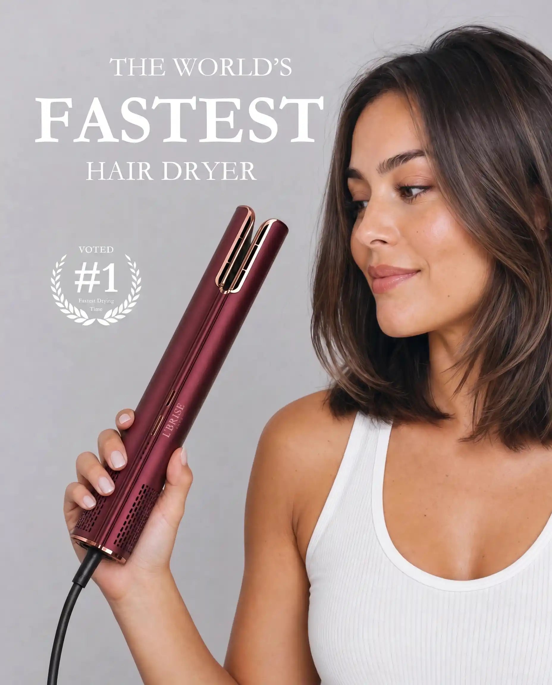 LB HyperDRY™ Professional Hair Dryer (Luxury Aluminum / Crimson Red)