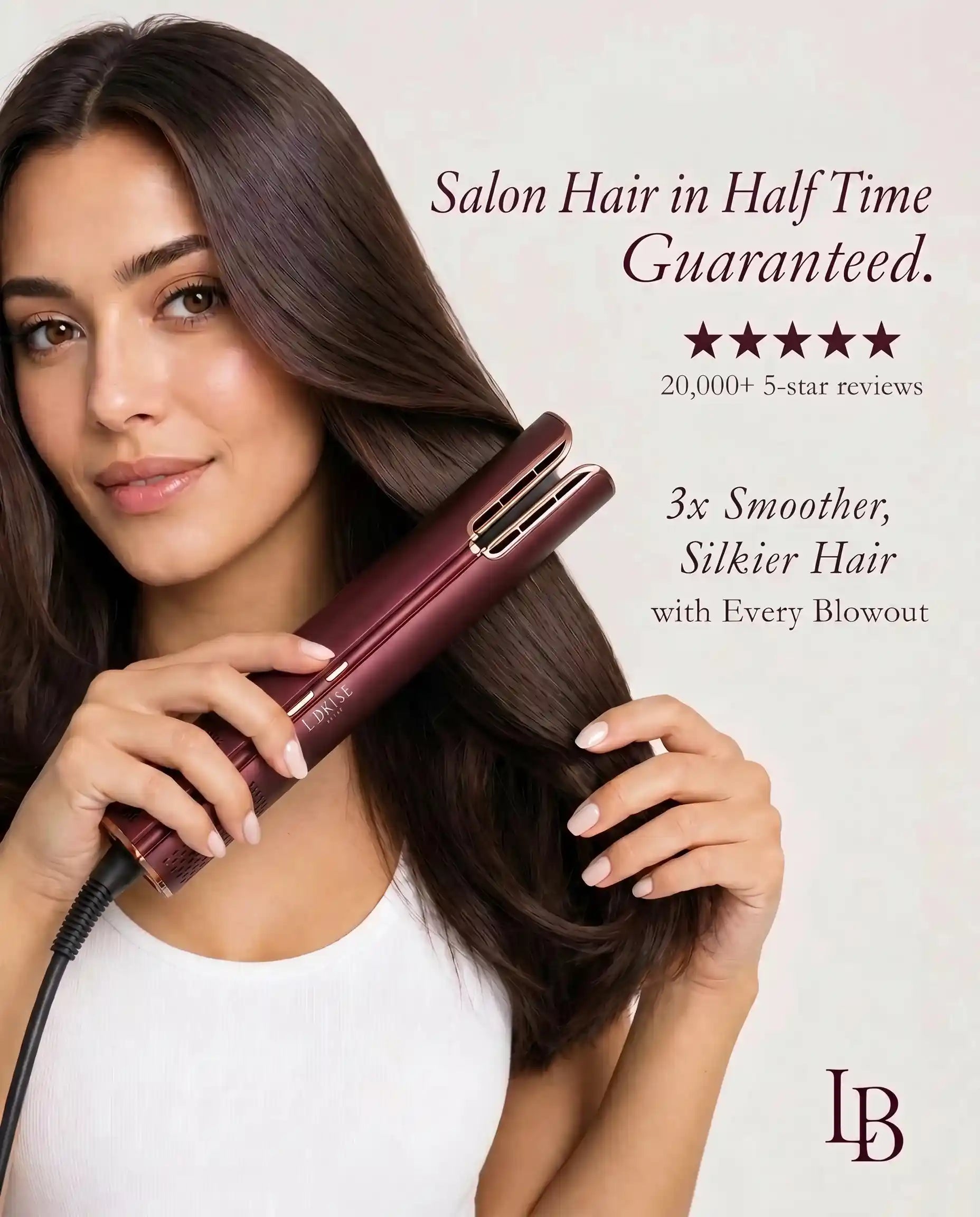 LB HyperDRY™ Professional Hair Dryer (Luxury Aluminum / Crimson Red)