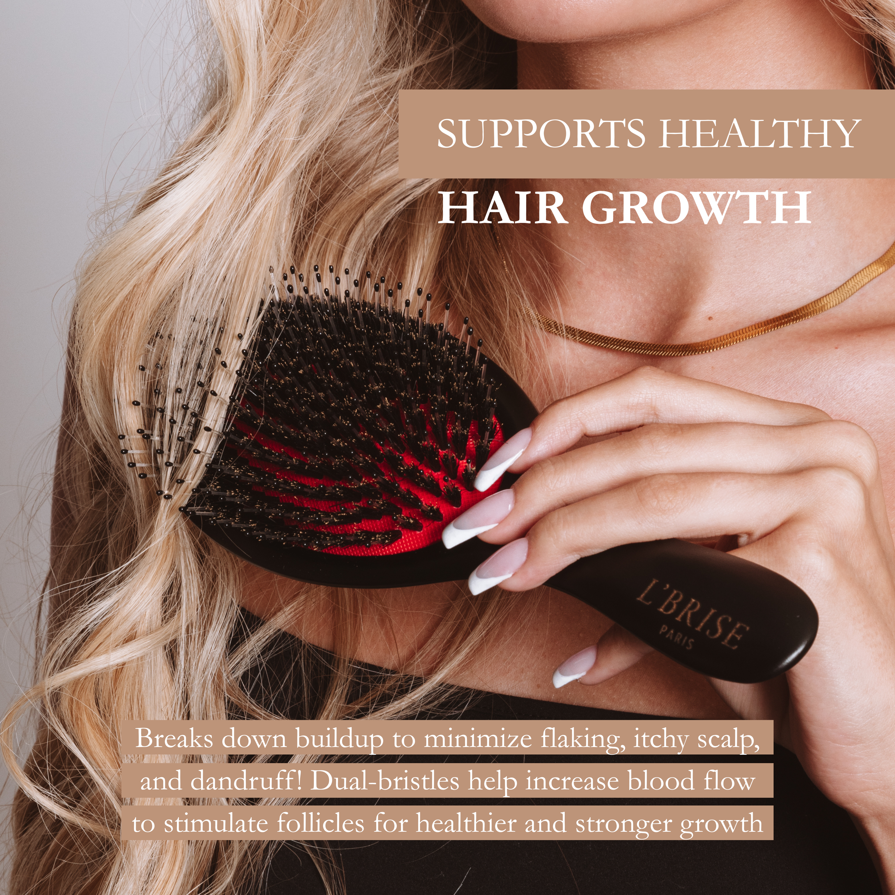 L'Brise Iconic Bristle & Nylon Hairbrush 1872